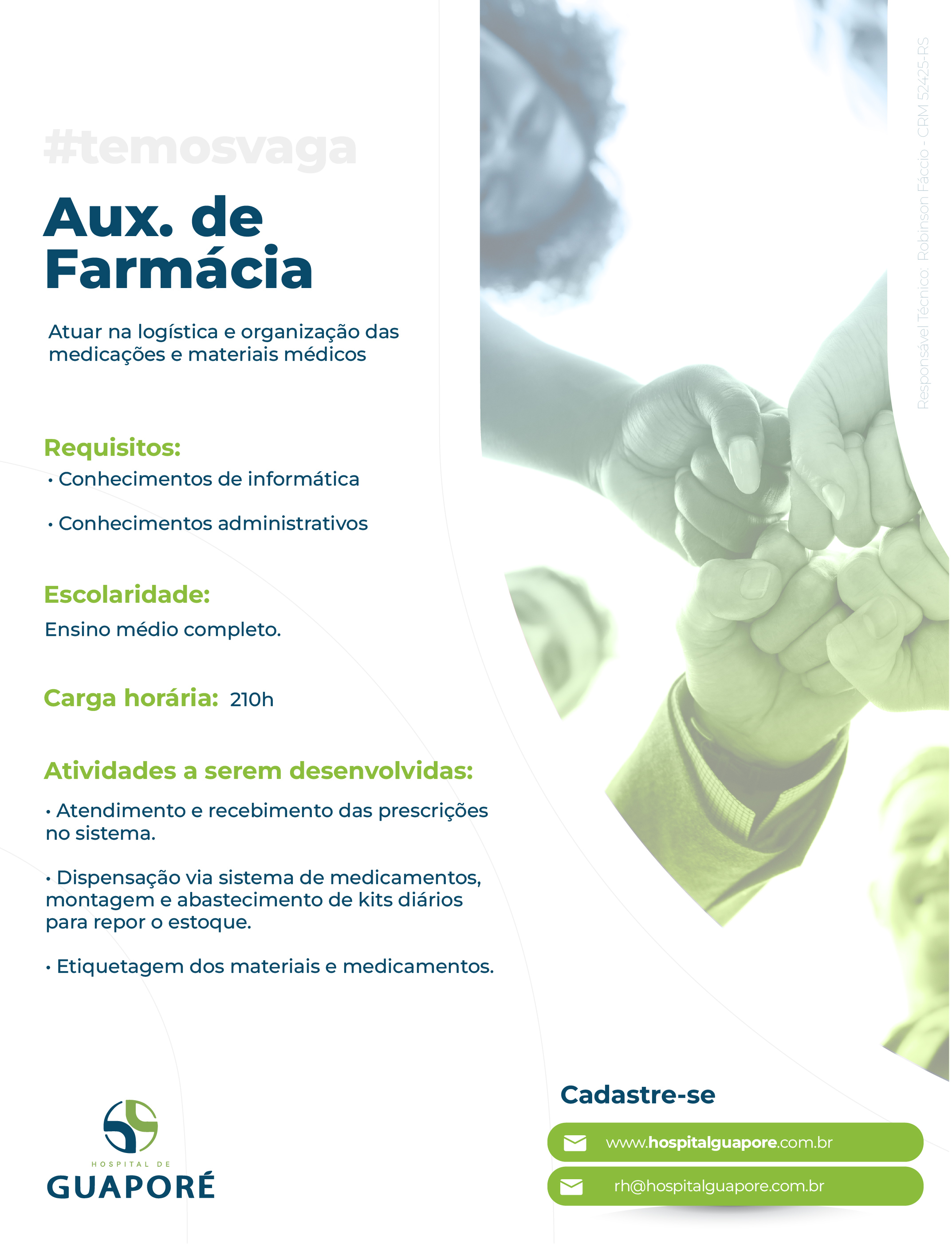 🔎  VAGA: AUX. DE FARMÁCIA