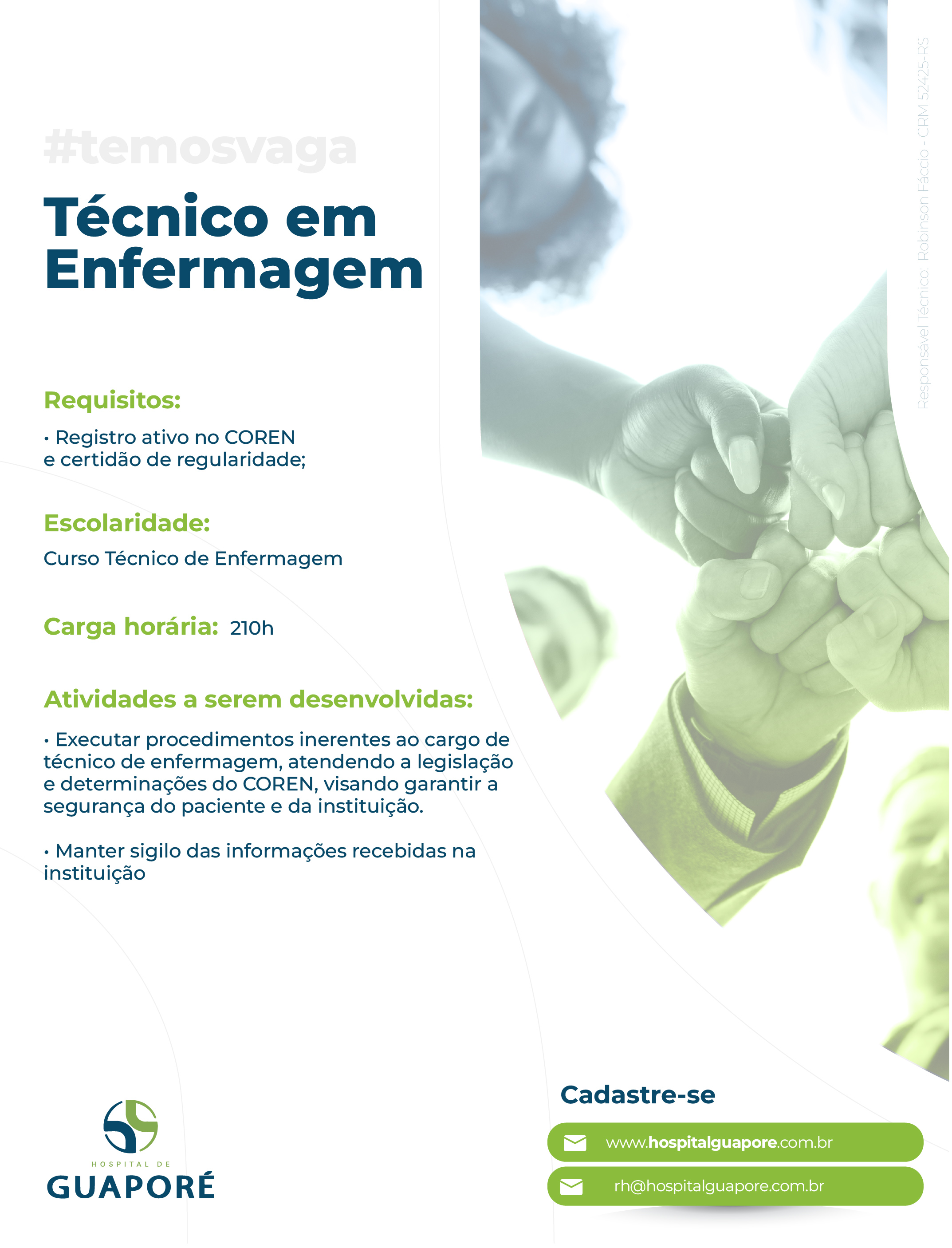 🔎  VAGA: TÉCNICO DE ENFERMAGEM
